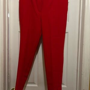 Talbots Bright Red Slim Tailored Pants
